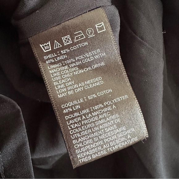 Urban Outfitters Black Cotton Linen Romper 
Sz 2 - Picture 6 of 6